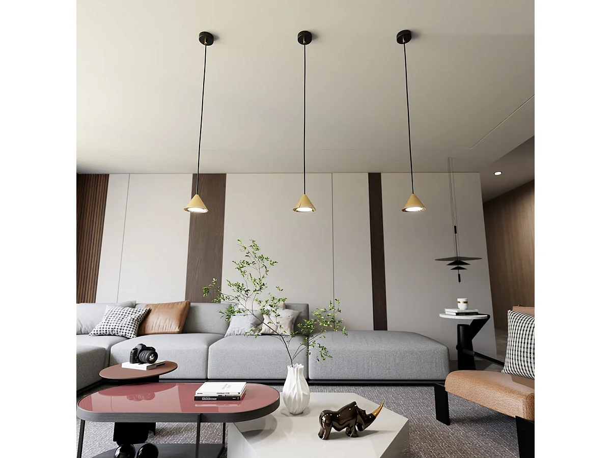 Candeeiro de Teto Dante, Preto, 36x36x8 cm, Seven Design