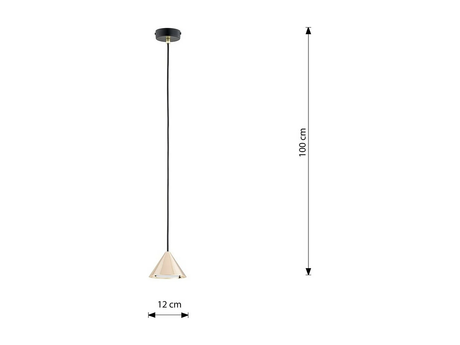 Candeeiro de Teto Dante, Preto, 36x36x8 cm, Seven Design