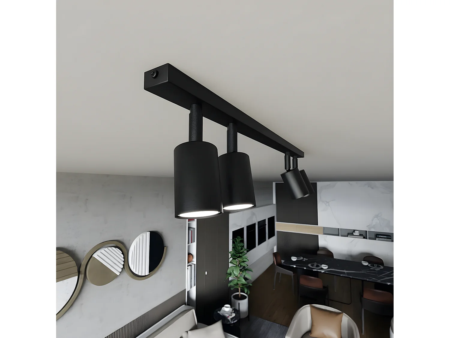 Plafondlamp Eveline, Bruin, 47x47x8 cm, EPIKASA