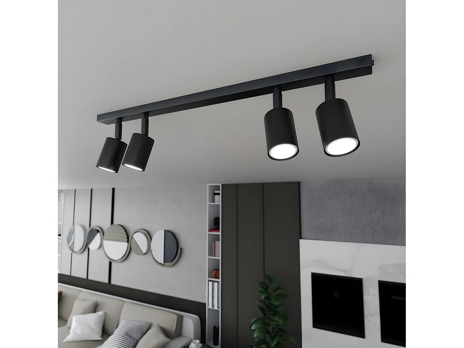 Plafondlamp Eveline, Bruin, 47x47x8 cm, EPIKASA