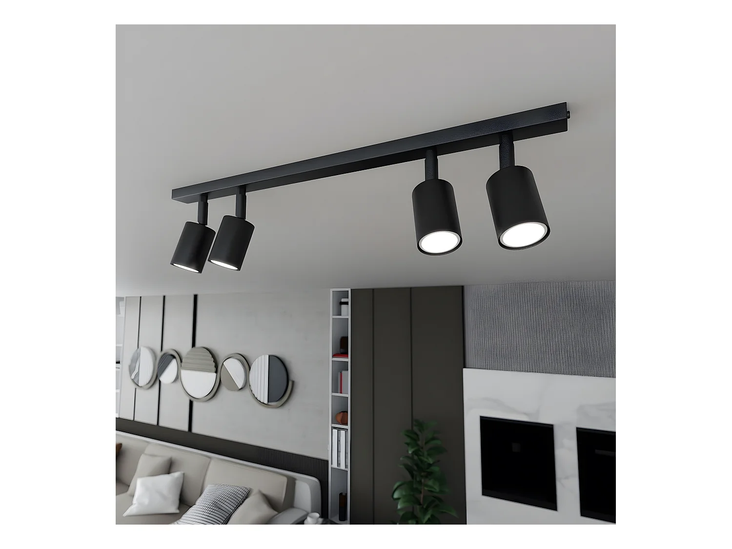 Plafonnier Eveline, Marron, 47x47x8 cm, EPIKASA