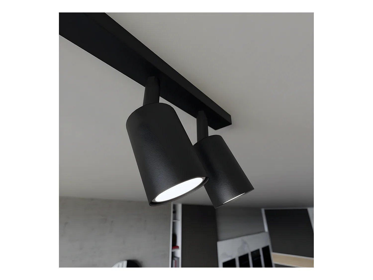 Plafonnier Eveline, Marron, 47x47x8 cm, EPIKASA