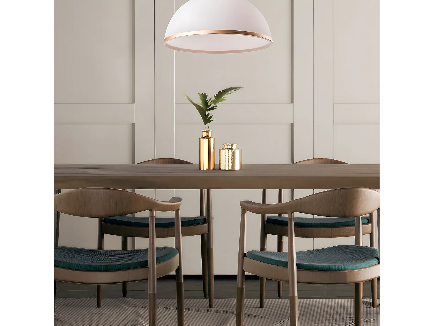 Lampa Wisząca Retrò, Brązowy, 32,5x32,5x45 cm, Seven Design