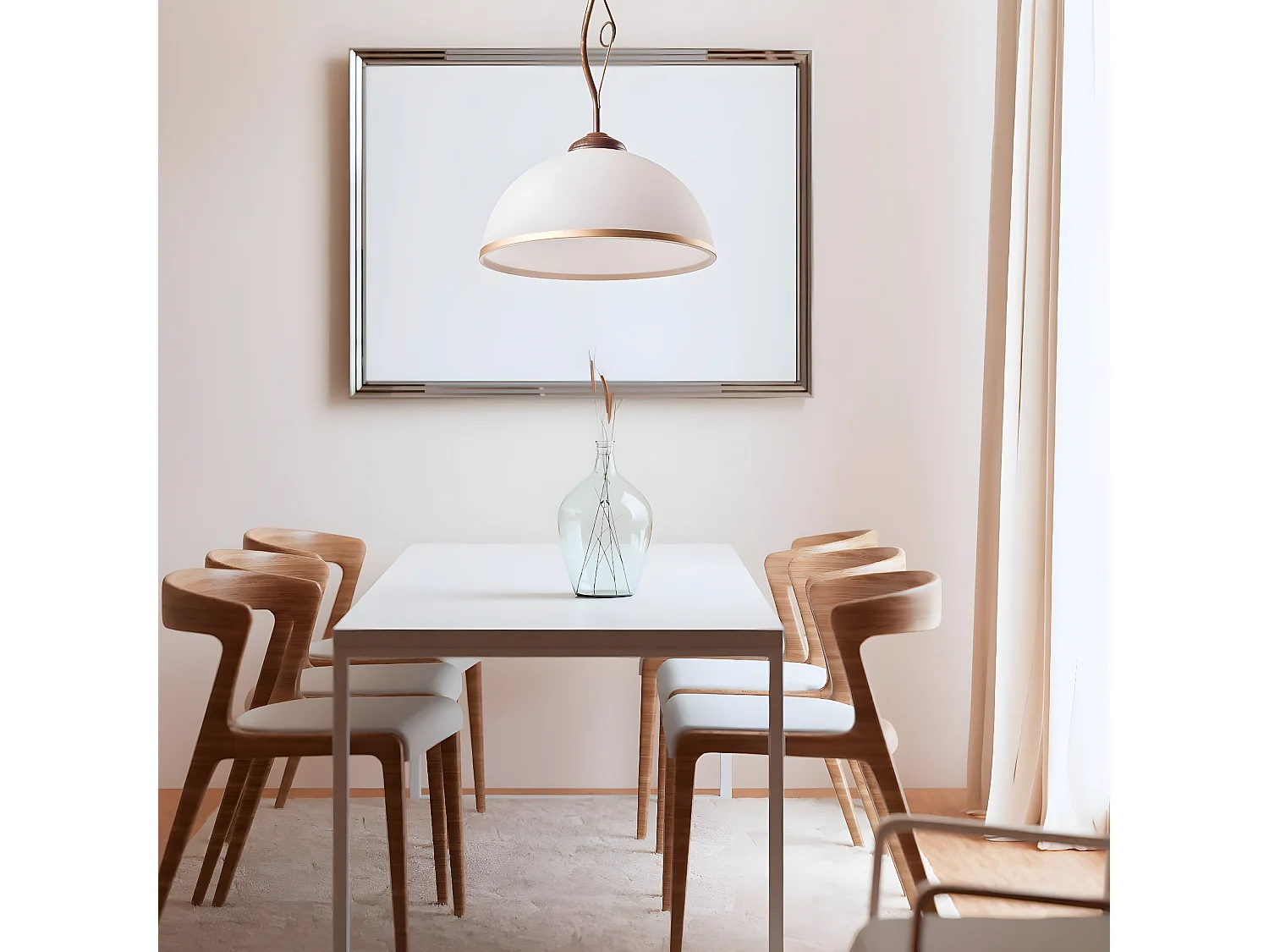 Lampa Wisząca Retrò, Brązowy, 32,5x32,5x45 cm, Seven Design