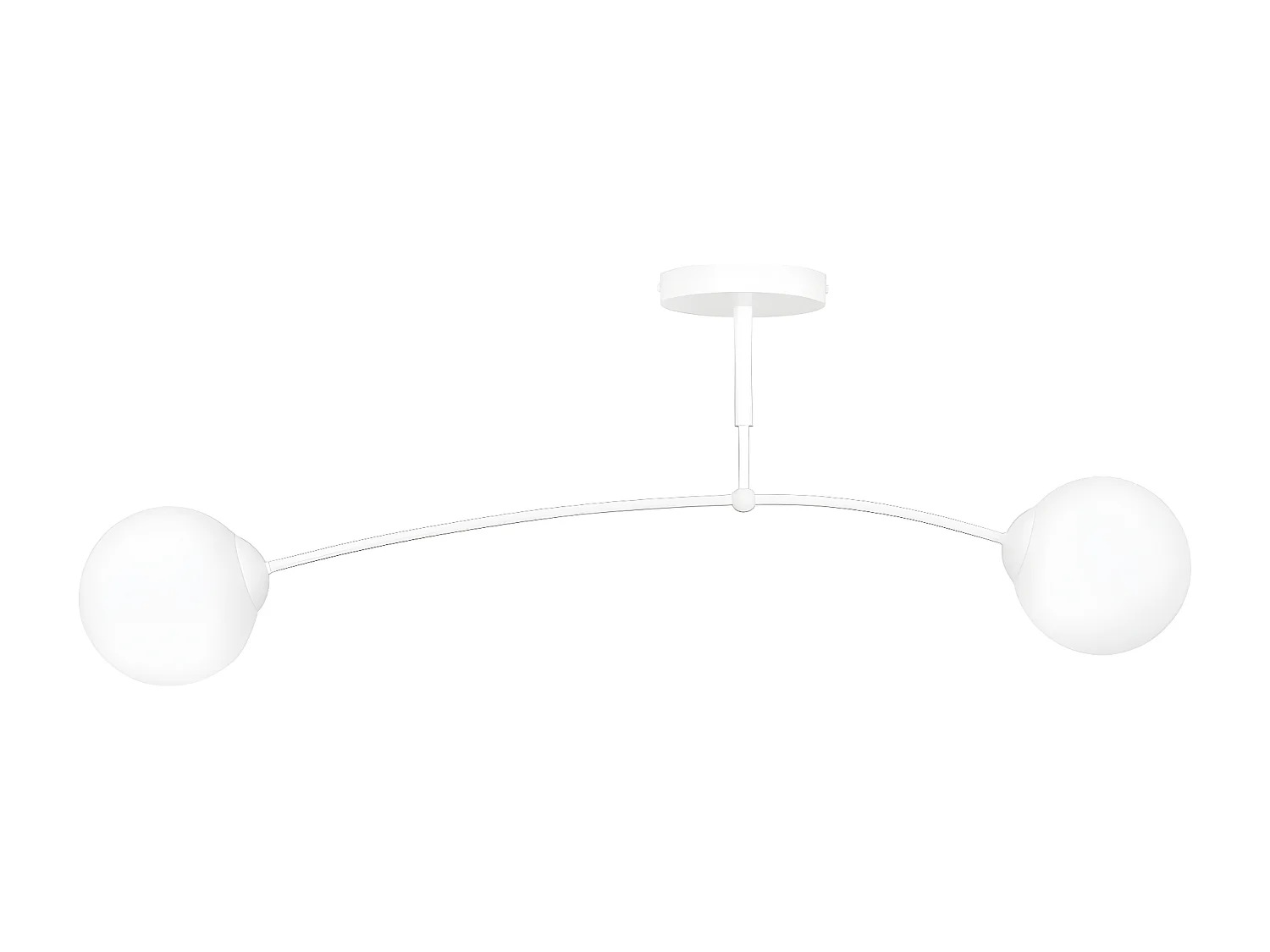 Plafonnier Pregos, Blanc, 60x20x14 cm, Seven Design