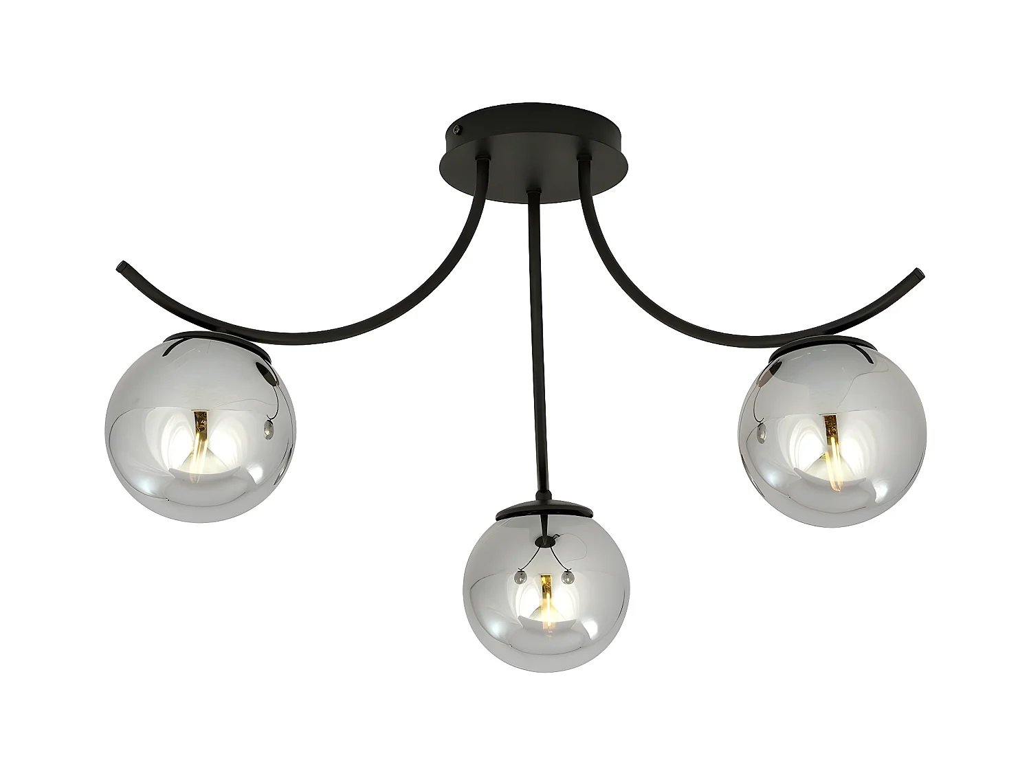 Candeeiro de Teto Boston, Preto, 70x37x65 cm, EPIKASA