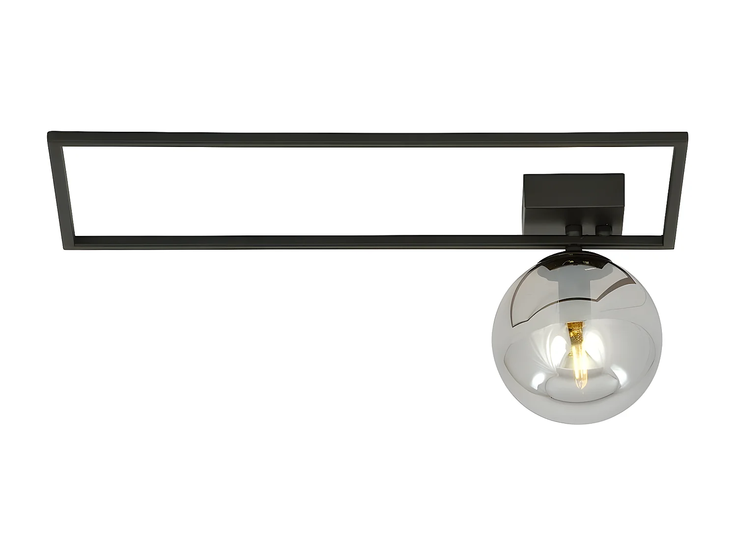 Plafonnier Imago 6, Noir, 50x21x18 cm, Seven Design