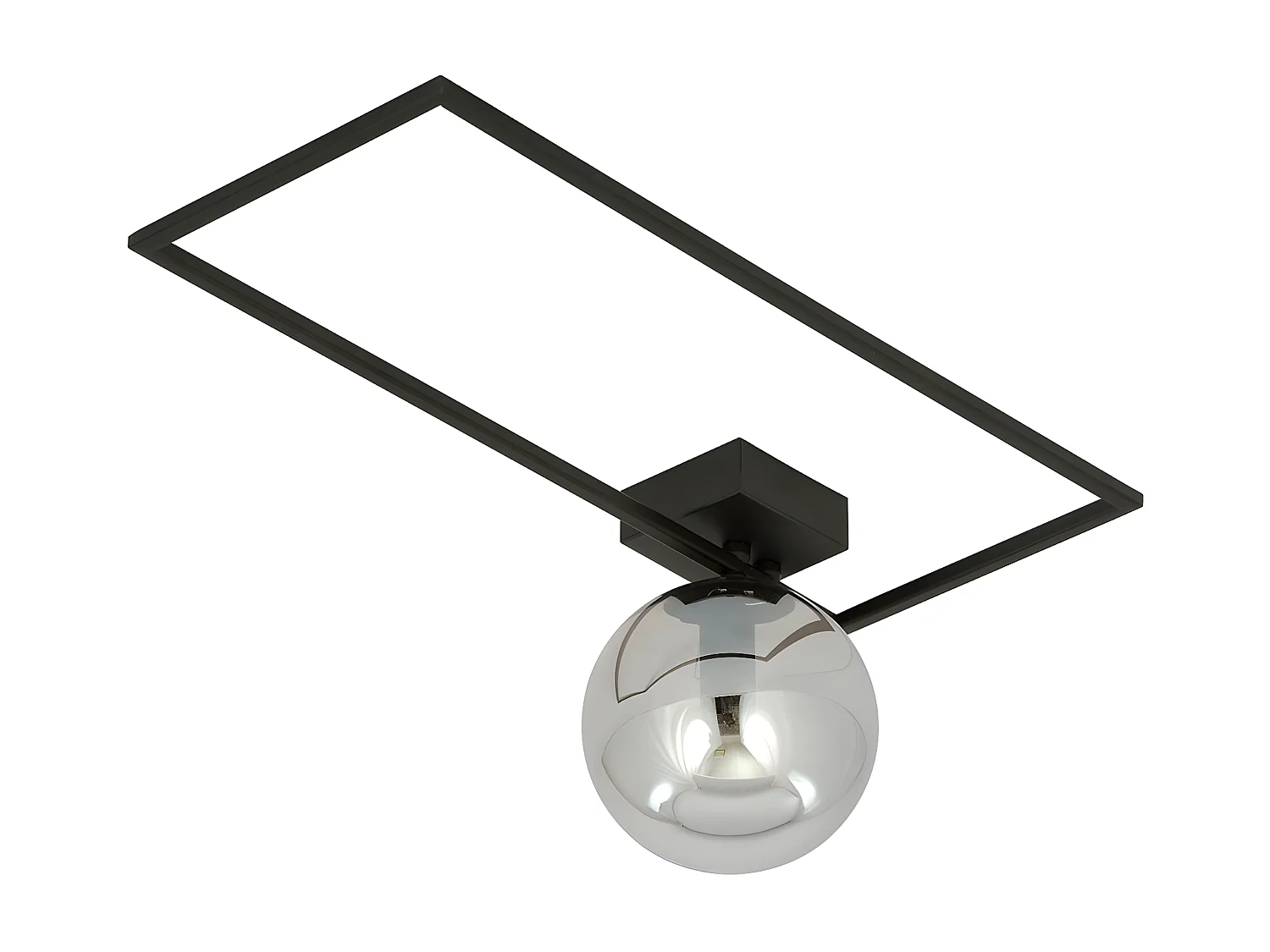 Plafonnier Imago 6, Noir, 50x21x18 cm, Seven Design