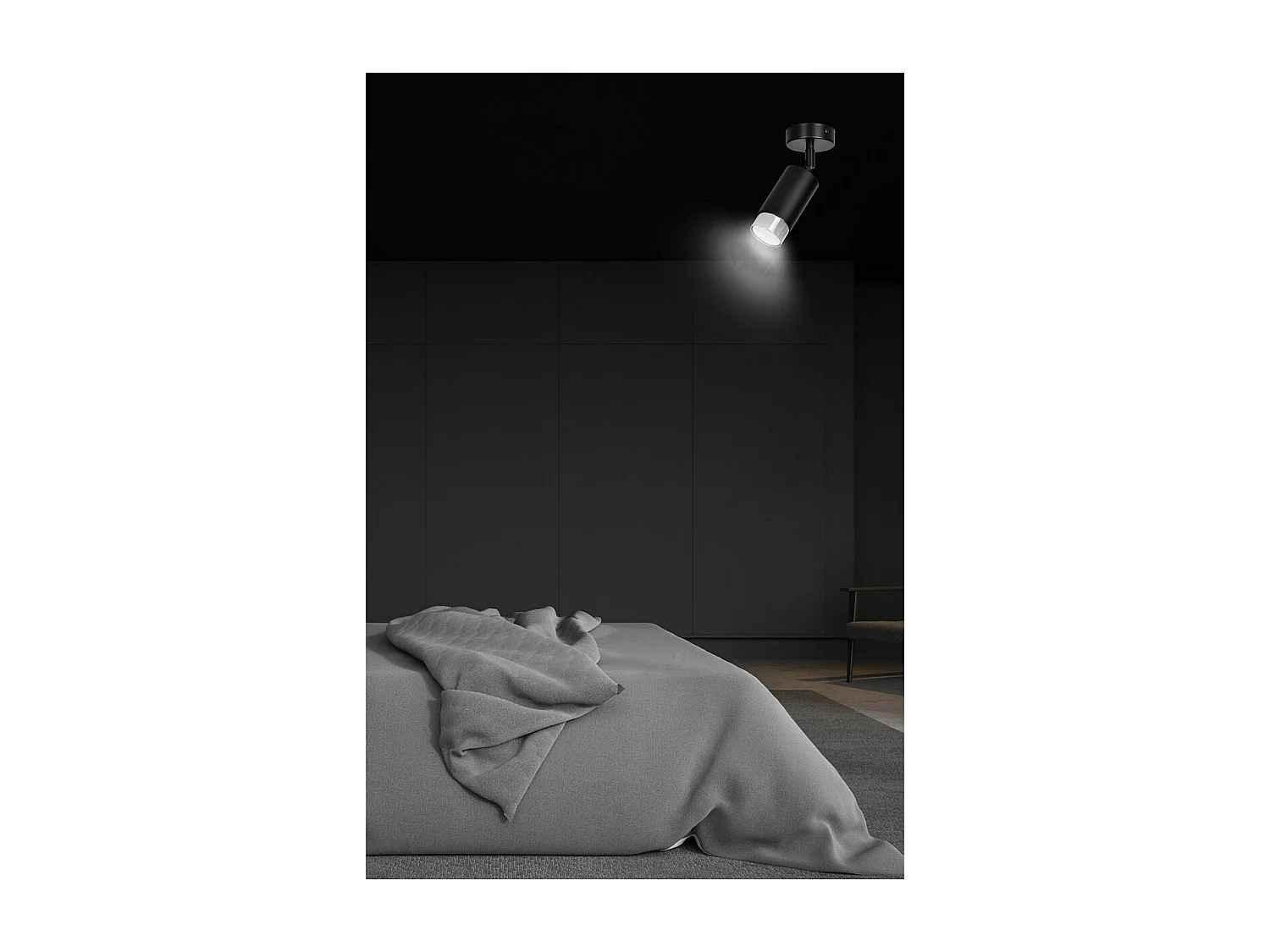 Candeeiro Hiro, Preto, 8x19x8 cm, EPIKASA