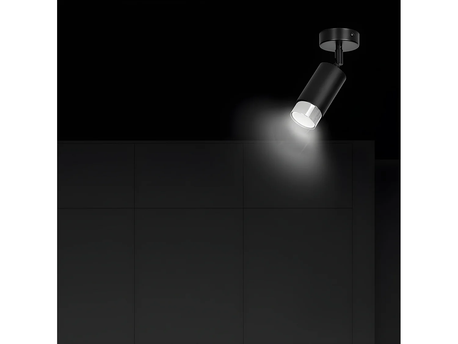 Candeeiro Hiro, Preto, 8x19x8 cm, EPIKASA