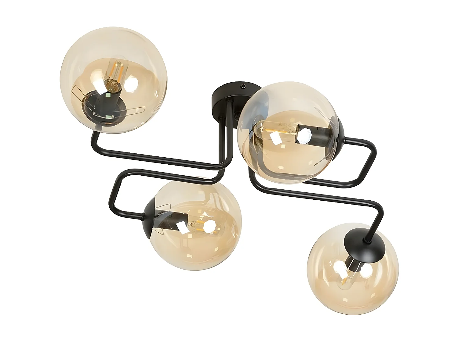 Candeeiro de Teto Brendi, Âmbar, 55x32x50 cm, Seven Design