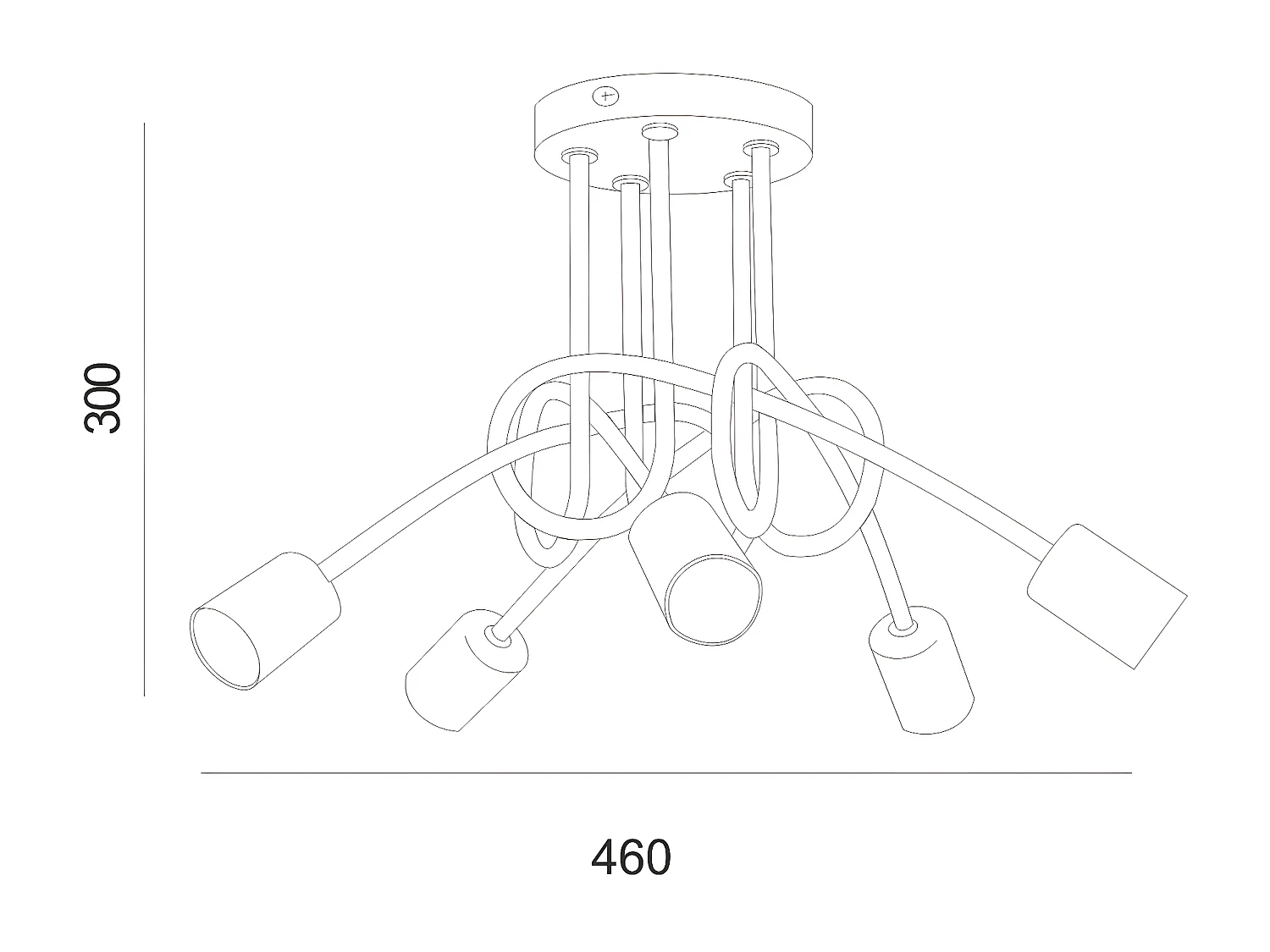 Suspension Camilla, Blanc, 46x46x30 cm, Seven Design