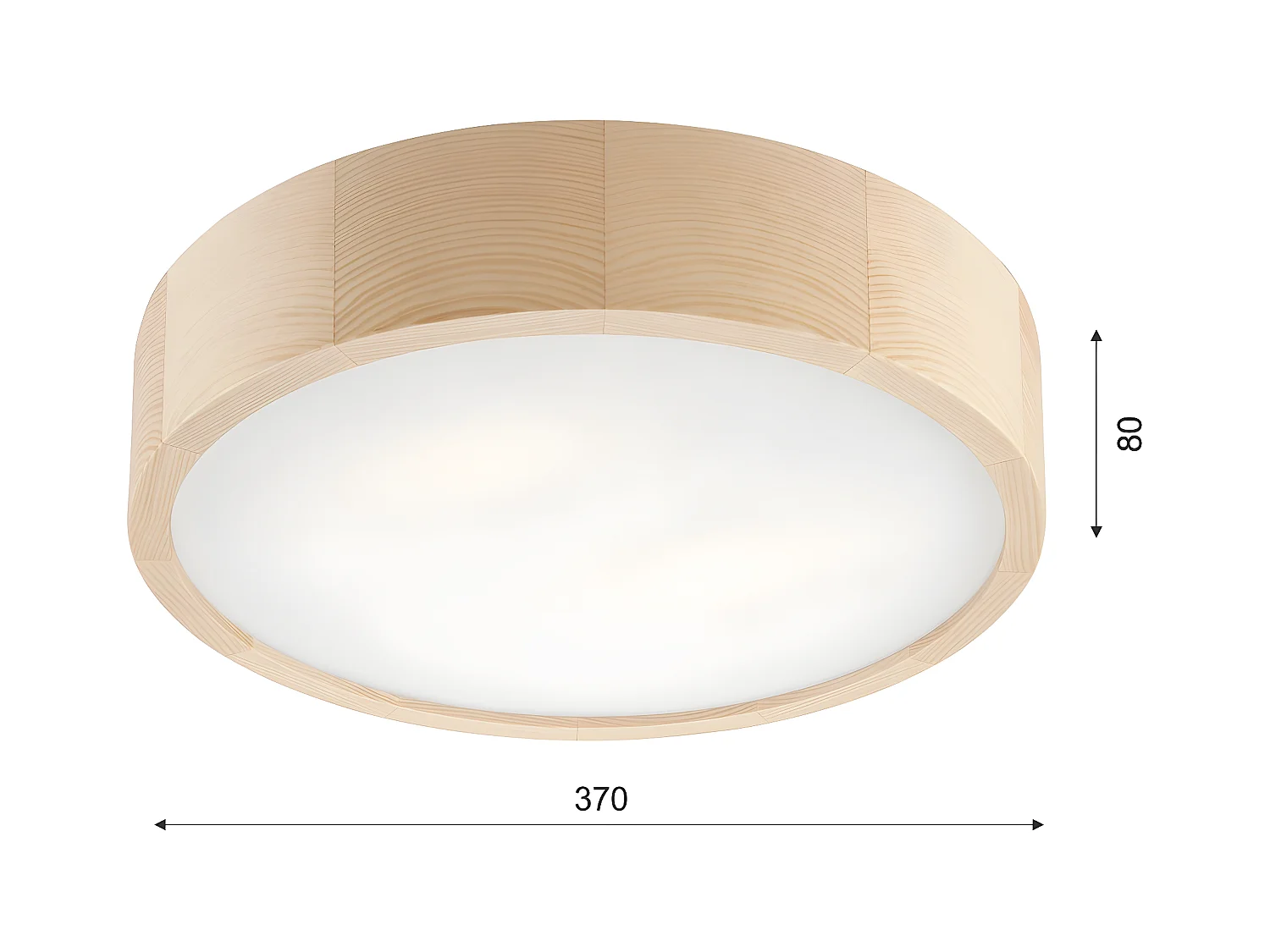 Plafondlamp Eveline, Bruin, 37x37x8 cm, EPIKASA