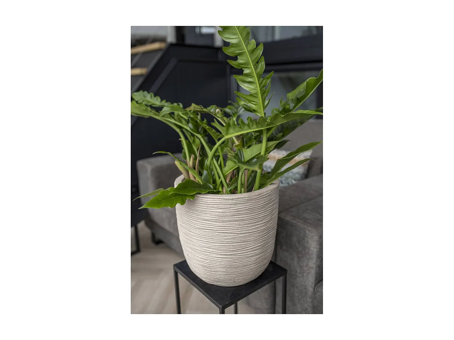 Pot à fleurs Waste Rib 43x41 cm Beige terrazzo