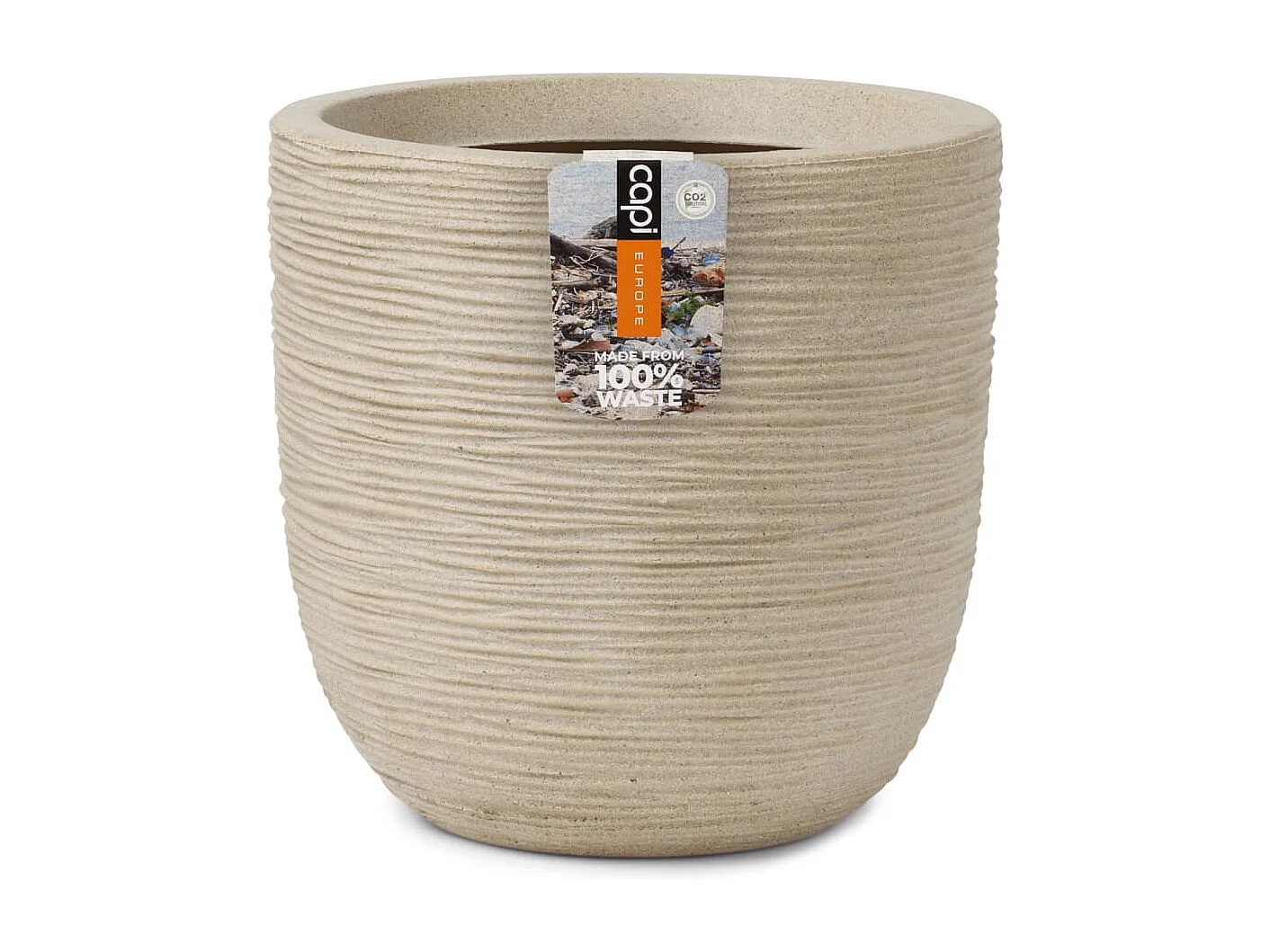 Pot à fleurs Waste Rib 43x41 cm Beige terrazzo