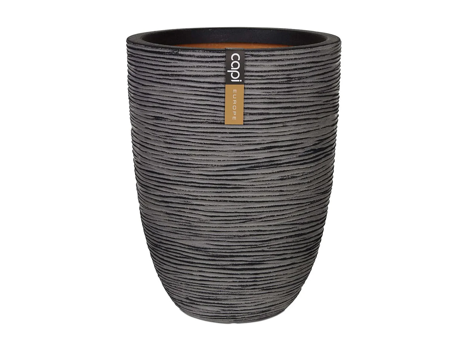 Pot à fleurs  Rib Élégant Bas 36x47 cm Anthracite KOFZ782