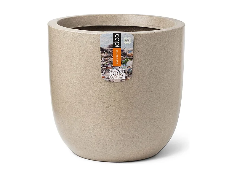 Macetero Waste Smooth beige terrazo 35x34 cm