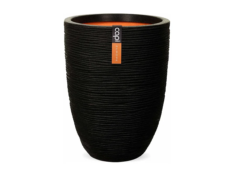 Vaso elegante e baixo  Rib 46x58 cm preto KBLR783