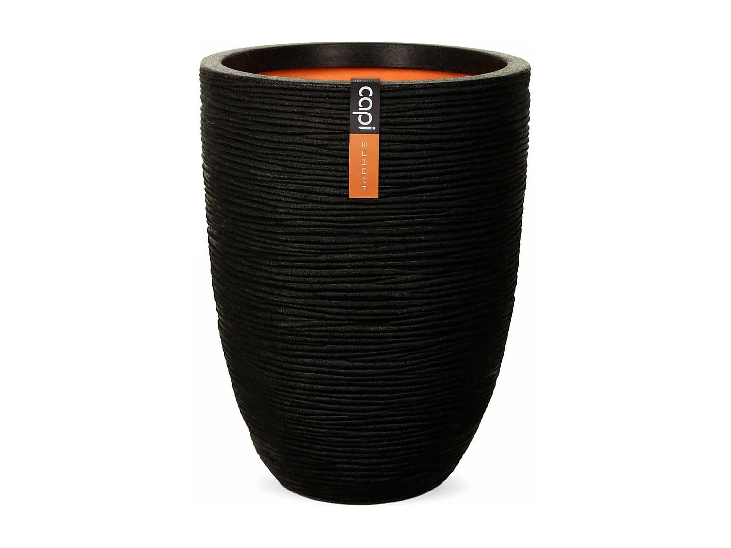 Vaso elegante e baixo  Rib 46x58 cm preto KBLR783