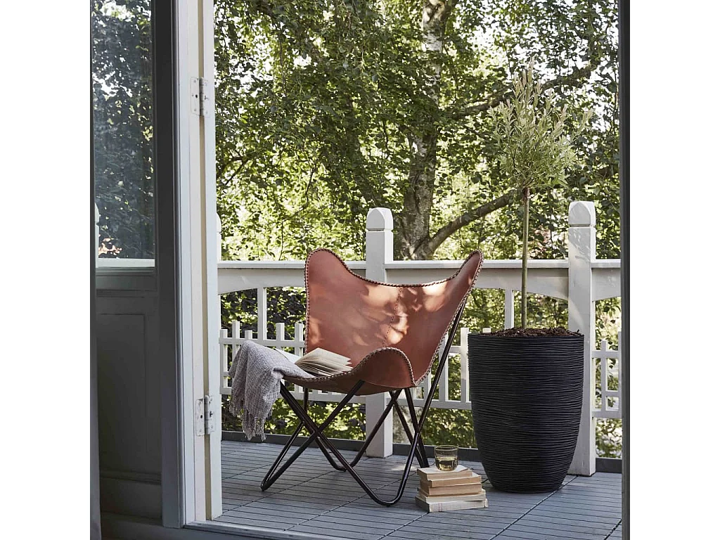 Vaso elegante e baixo  Rib 46x58 cm preto KBLR783