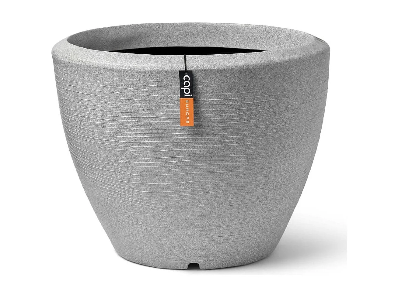 Pot à plantes conique bas Arc Granite 34x25 cm Ivoire