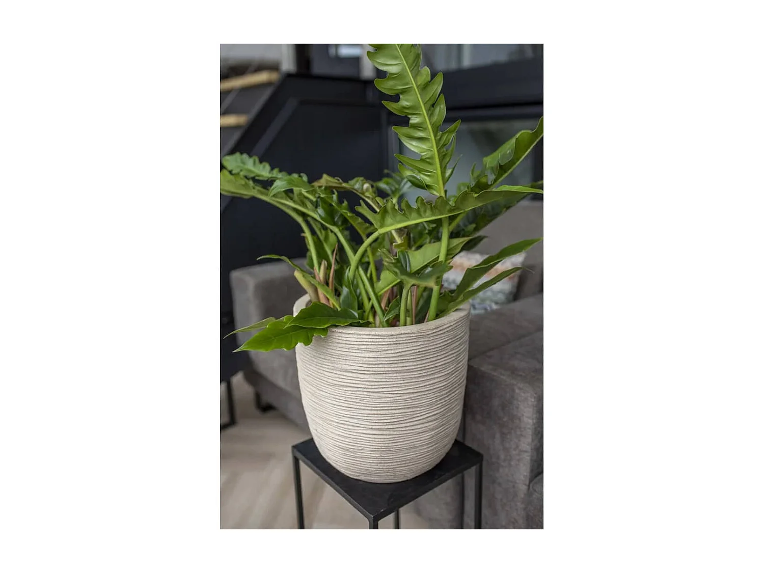 Macetero Waste Rib beige terrazo 35x34 cm