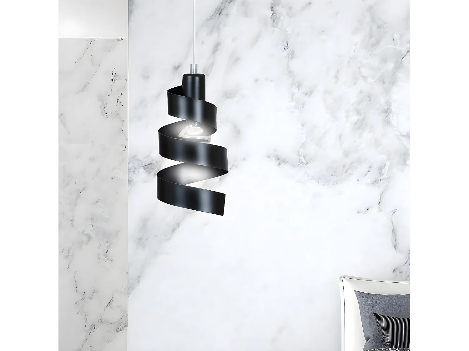 Suspension Saga, Noir, 16x100x14 cm, Seven Design