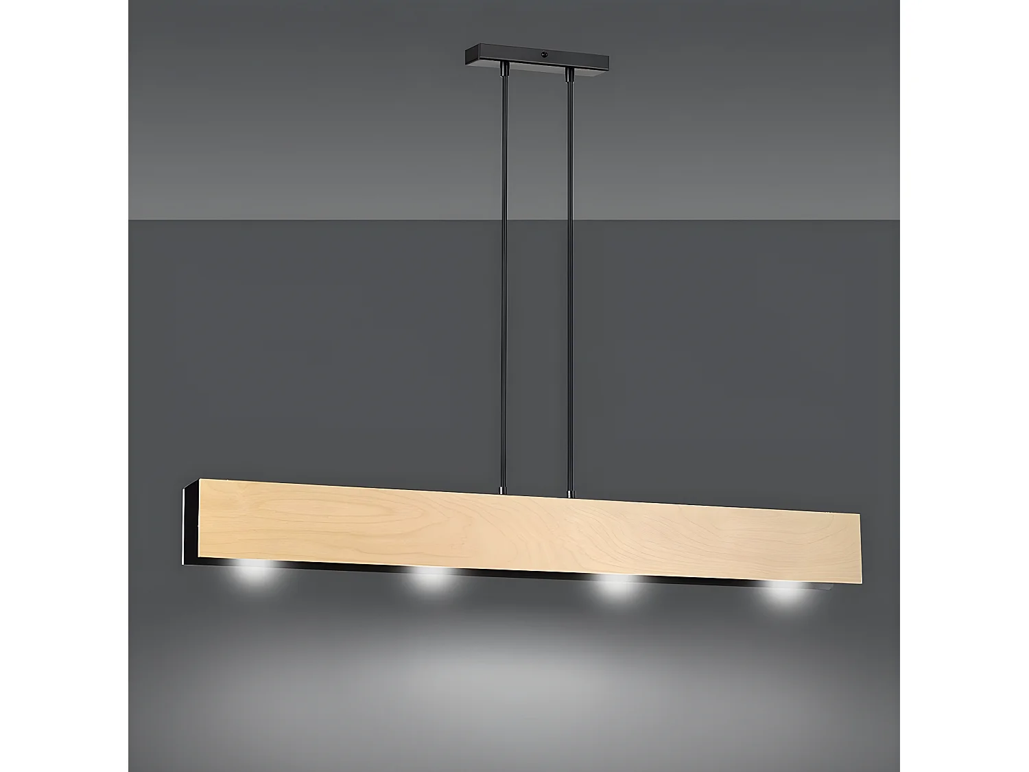 Hanglamp Carlo, Zwart, 96x100x6 cm, Seven Design