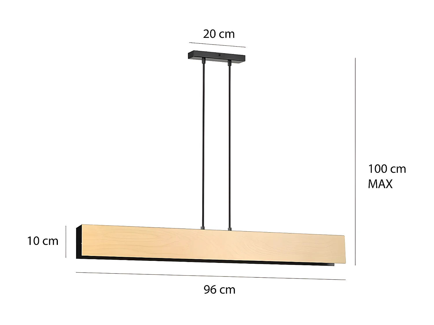 Hanglamp Carlo, Zwart, 96x100x6 cm, Seven Design