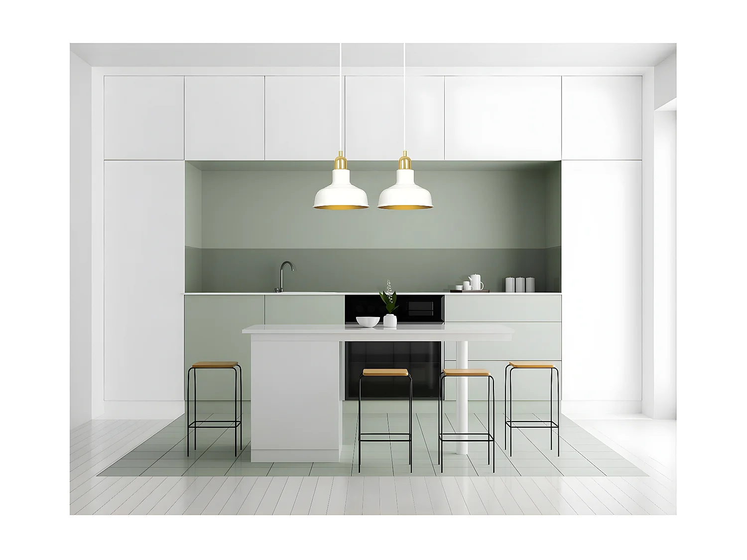 Hanglamp Ibor, Wit, 42x100x21 cm, Seven Design