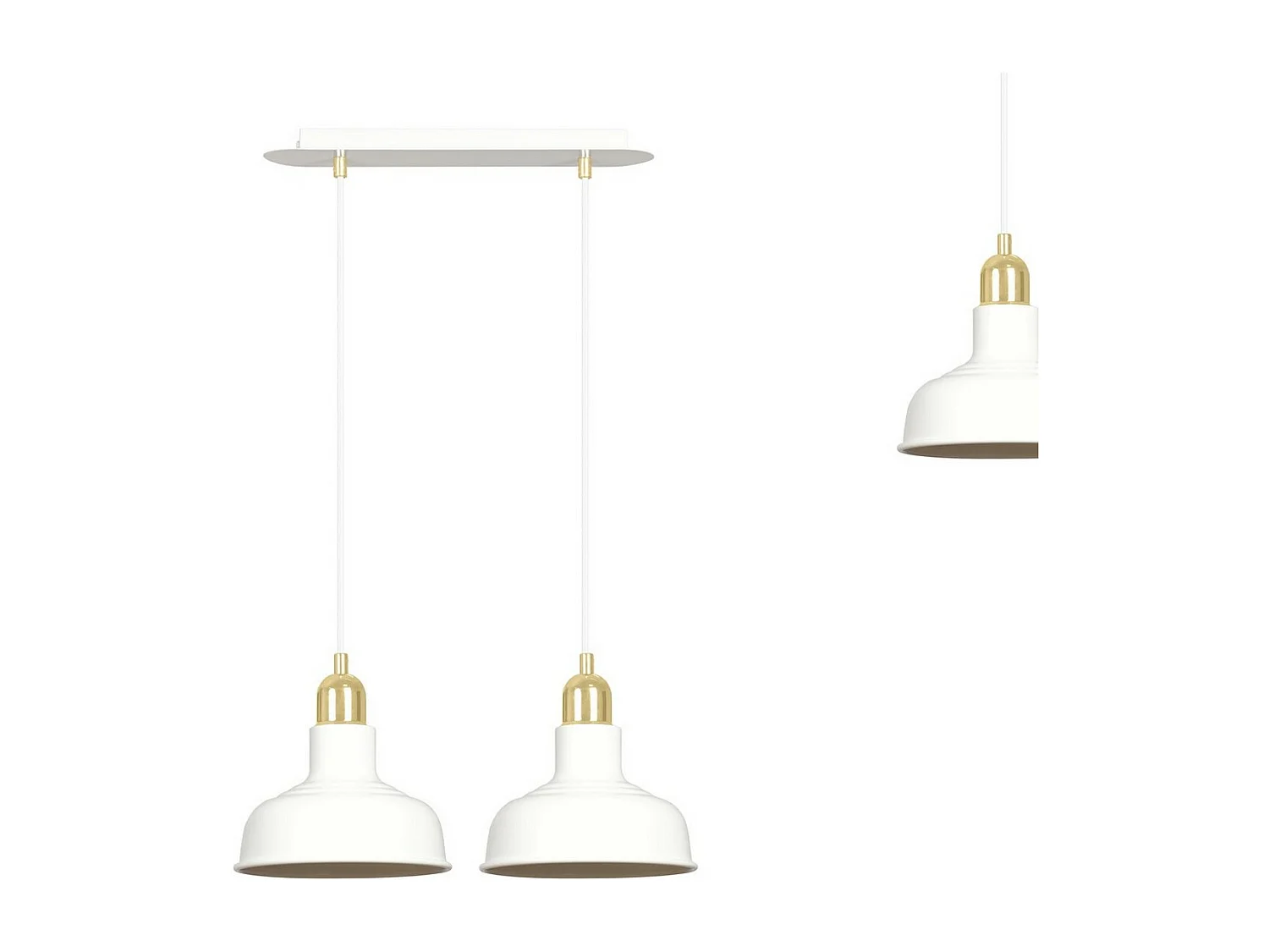 Hanglamp Ibor, Wit, 42x100x21 cm, Seven Design
