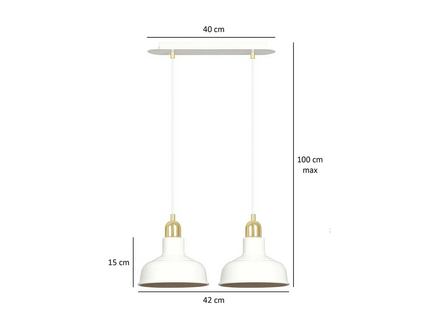 Hanglamp Ibor, Wit, 42x100x21 cm, Seven Design