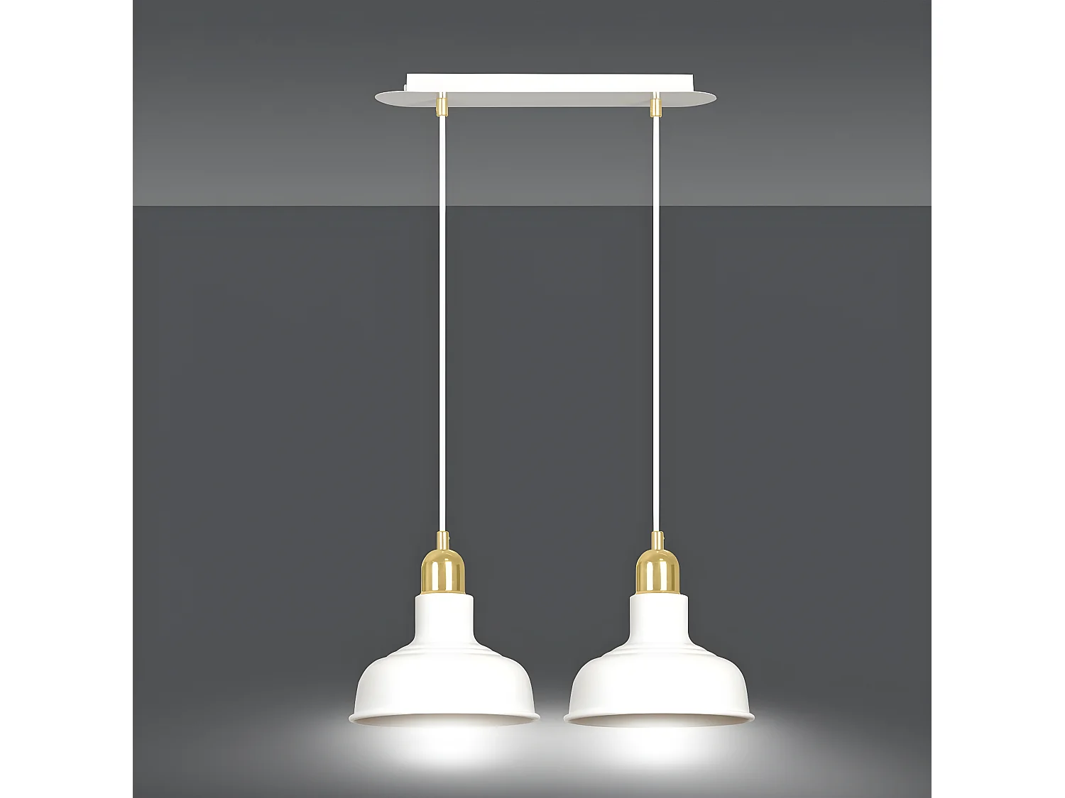 Hanglamp Ibor, Wit, 42x100x21 cm, Seven Design