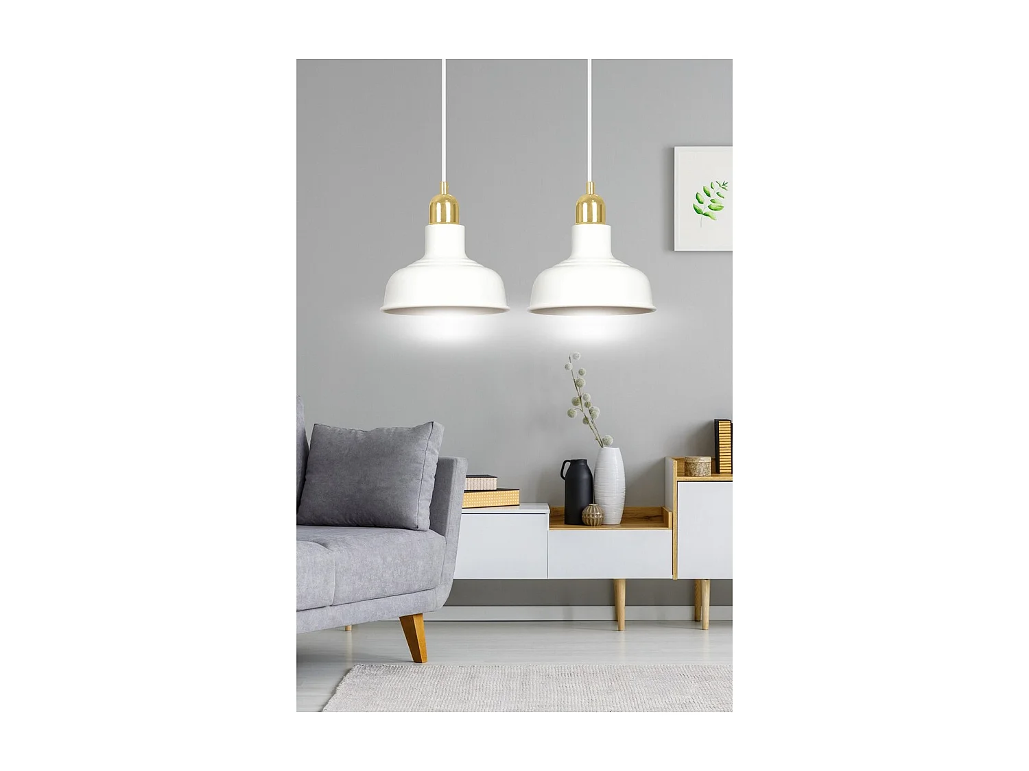 Hanglamp Ibor, Wit, 42x100x21 cm, Seven Design