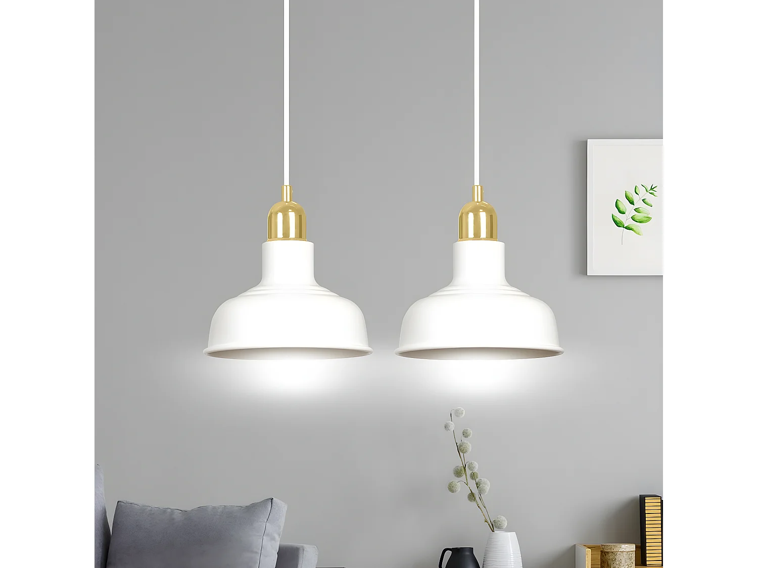 Hanglamp Ibor, Wit, 42x100x21 cm, Seven Design