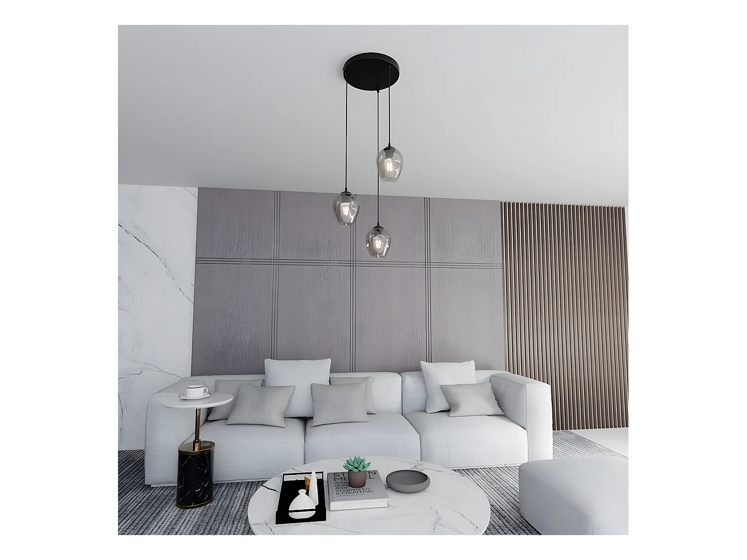 Suspension Istar, Gris, 40x100x40 cm, EPIKASA