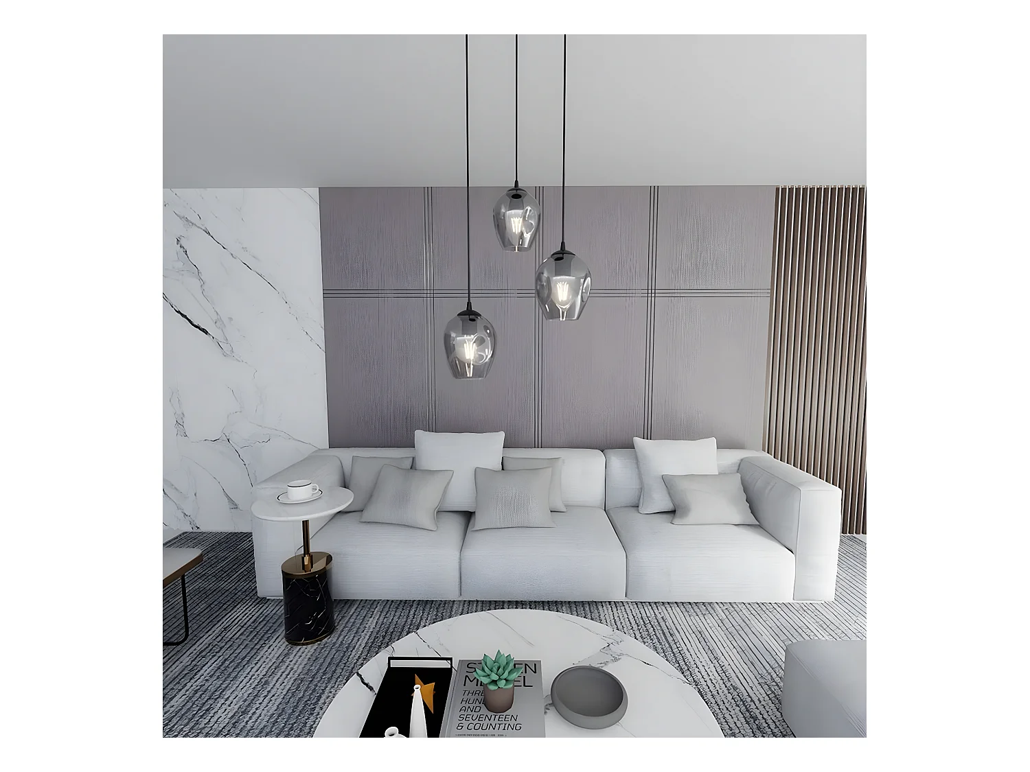 Suspension Istar, Gris, 40x100x40 cm, EPIKASA