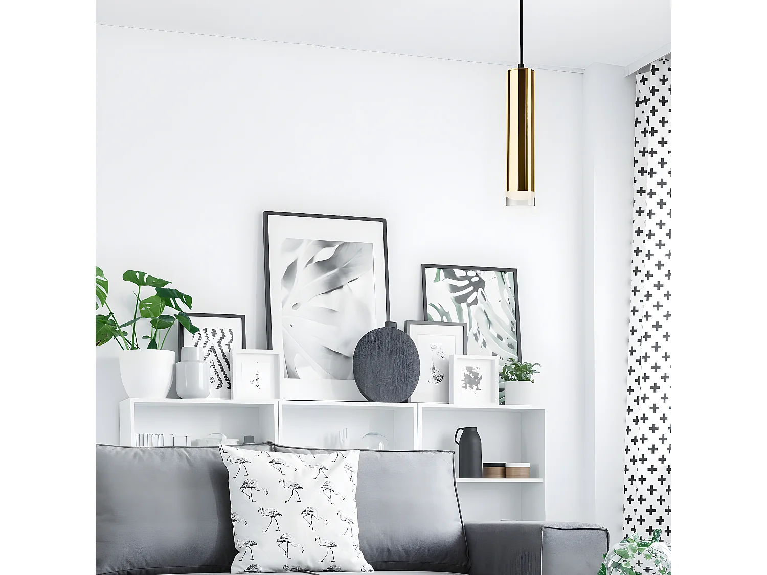 Suspension Diego, Or, 8x8x100 cm, EPIKASA