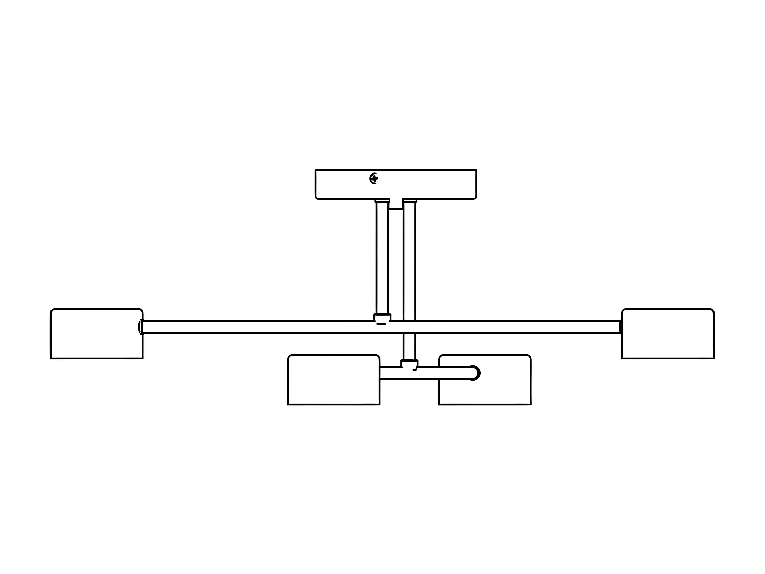 Suspension Diego, Or, 8x8x100 cm, EPIKASA