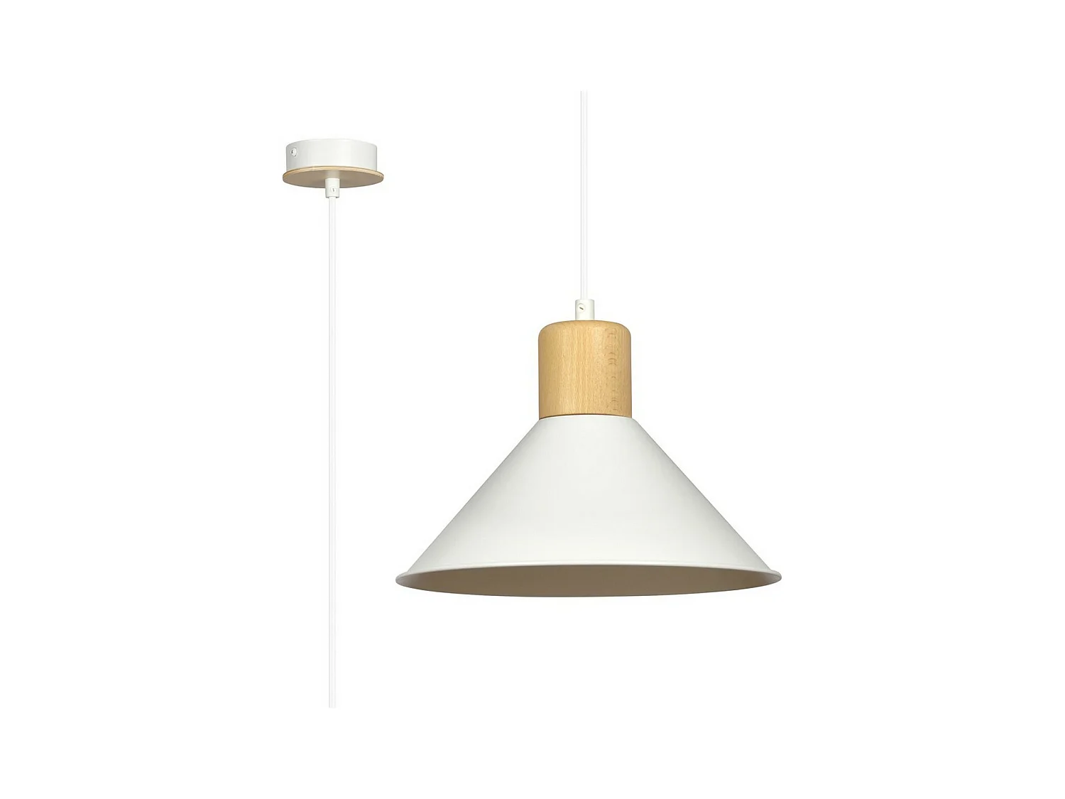 Lampada a Sospensione Rowen, Bianco, 25x100x25 cm, EPIKASA