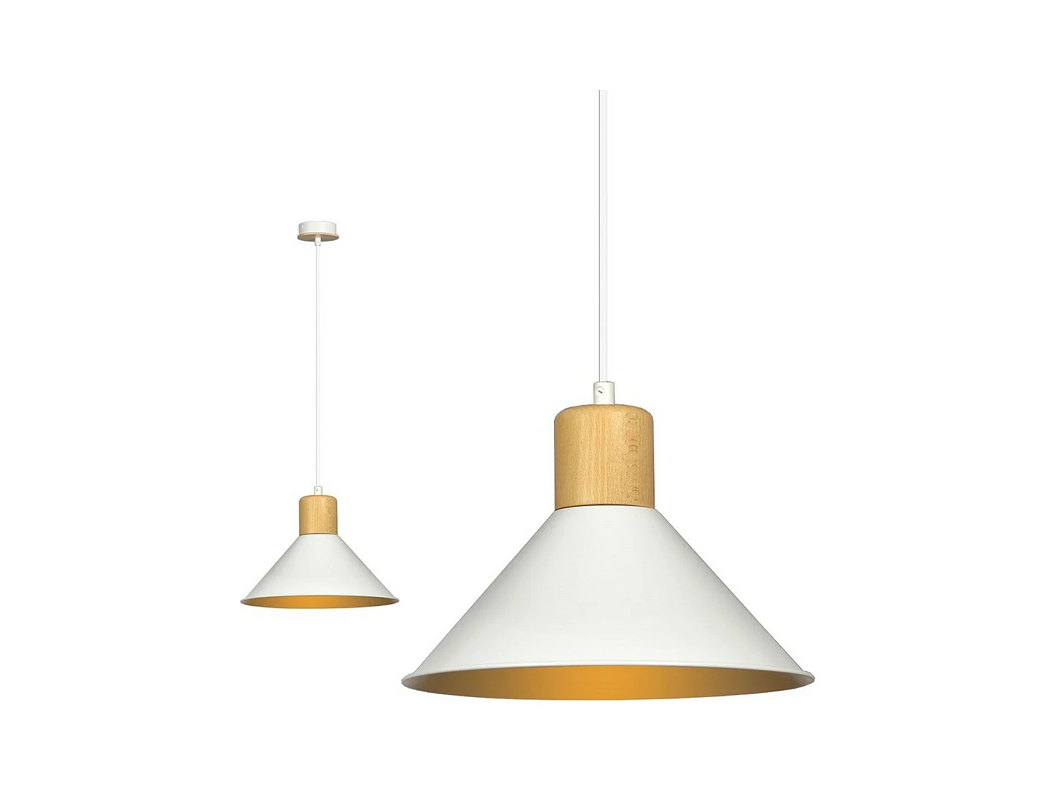 Lampada a Sospensione Rowen, Bianco, 25x100x25 cm, EPIKASA