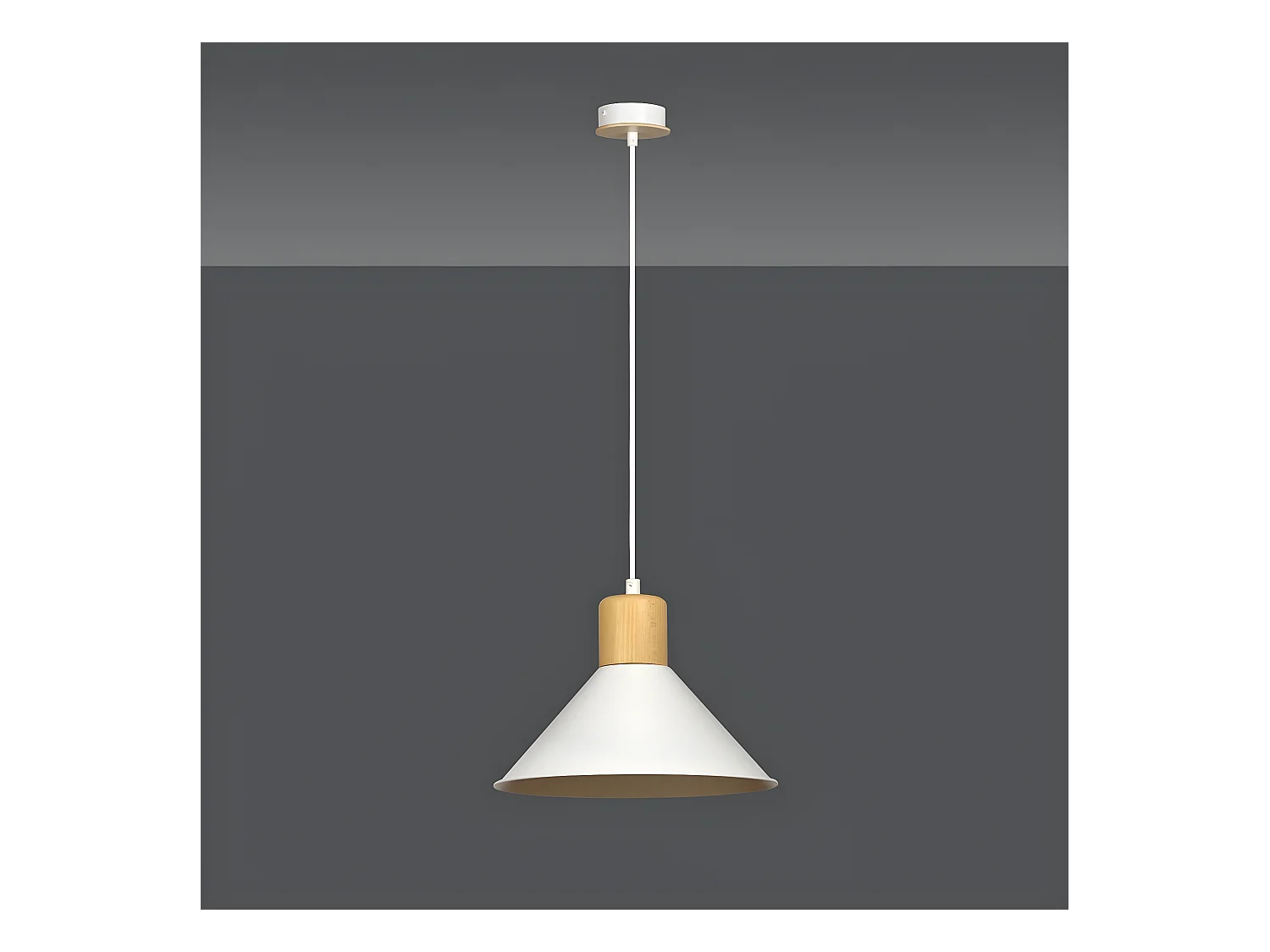 Lampada a Sospensione Rowen, Bianco, 25x100x25 cm, EPIKASA