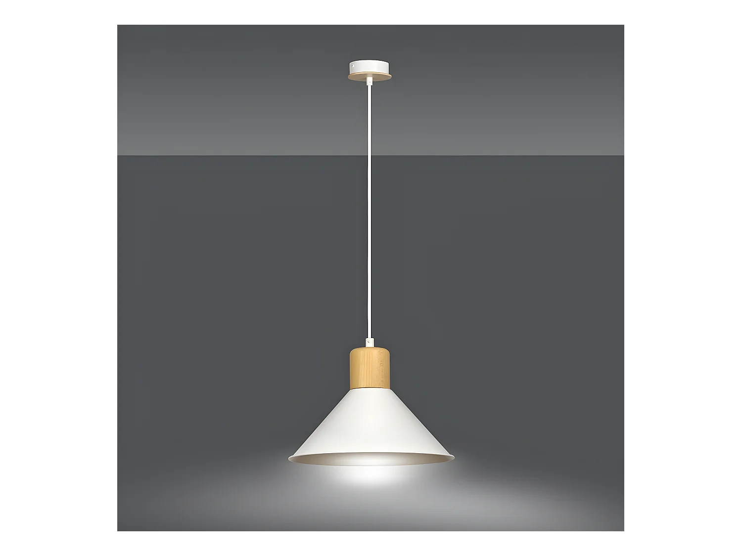 Lampada a Sospensione Rowen, Bianco, 25x100x25 cm, EPIKASA