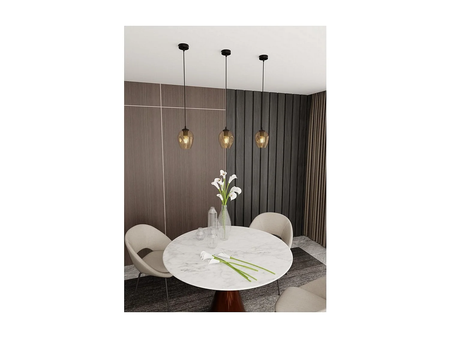 Hanglamp Istar, Amber, 14x100x14 cm, Seven Design