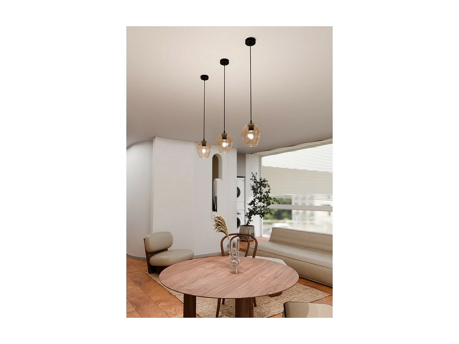 Hanglamp Istar, Amber, 14x100x14 cm, Seven Design