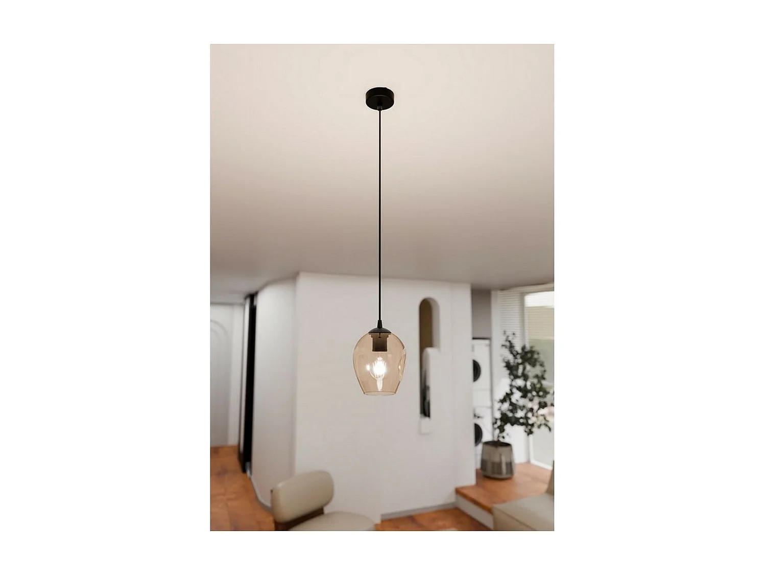 Hanglamp Istar, Amber, 14x100x14 cm, Seven Design