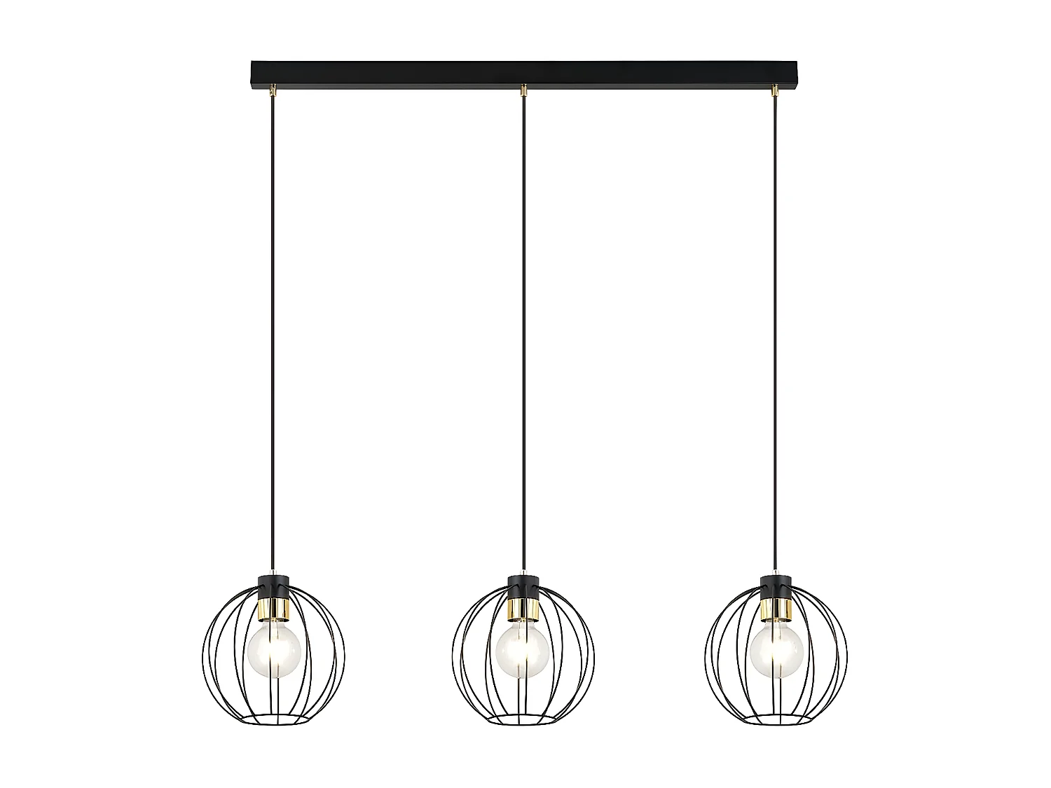 Suspension Gino, Noir, 115x120x24 cm, EPIKASA