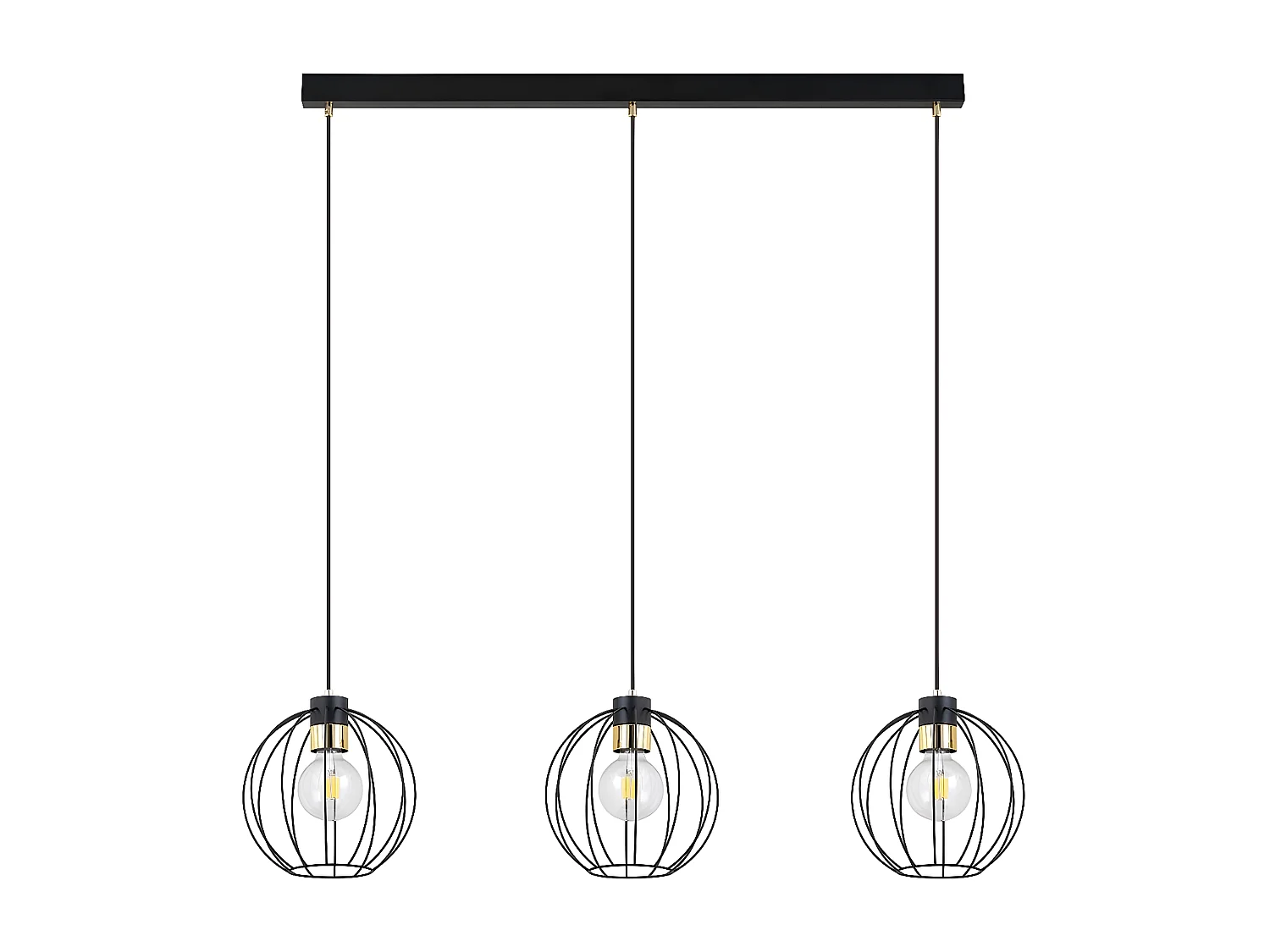 Suspension Gino, Noir, 115x120x24 cm, EPIKASA