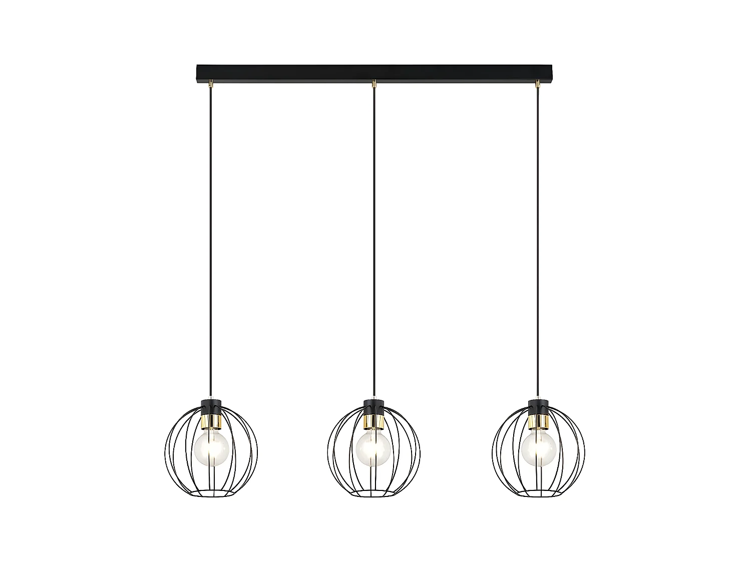 Suspension Gino, Noir, 115x120x24 cm, EPIKASA