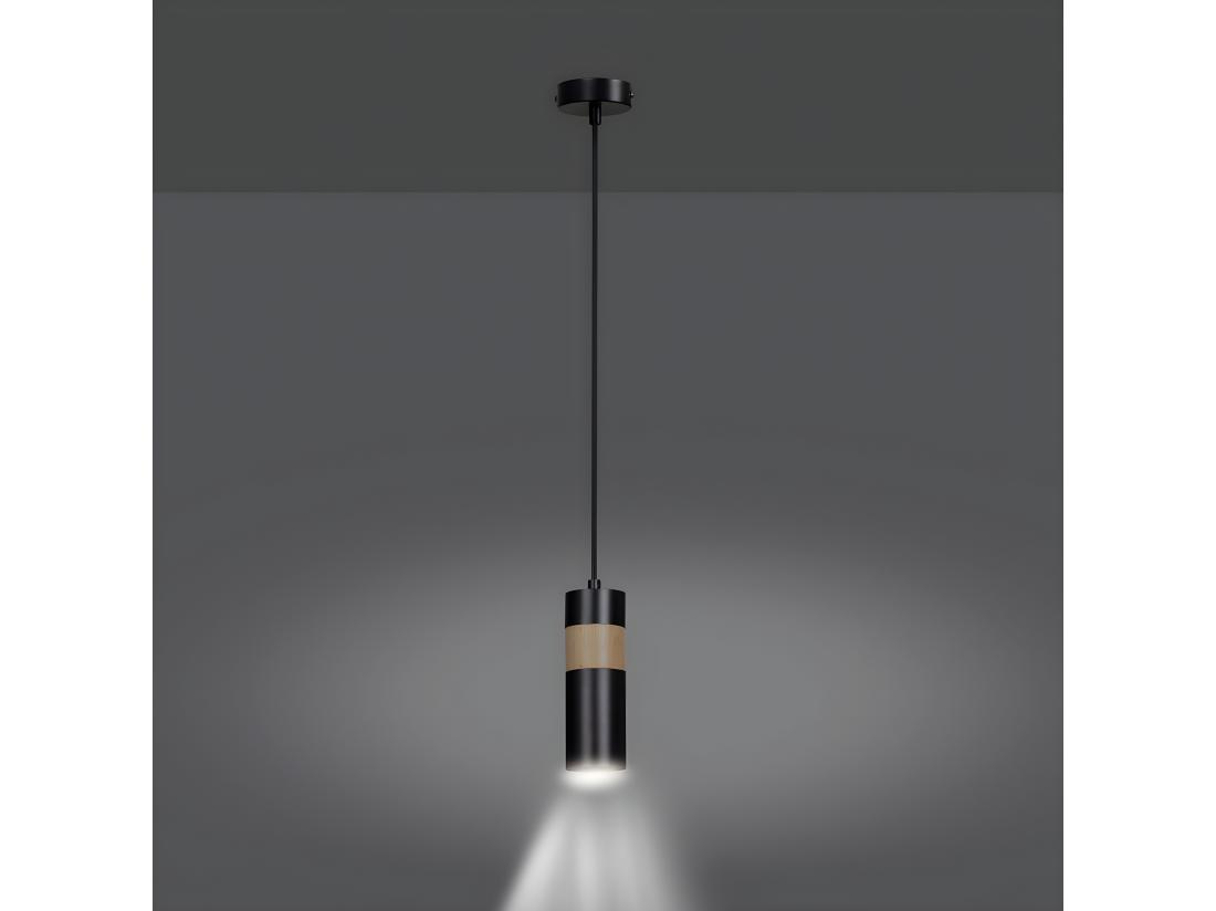 vente unique Suspension Akari Noir 10x100x10 cm EPIKASA